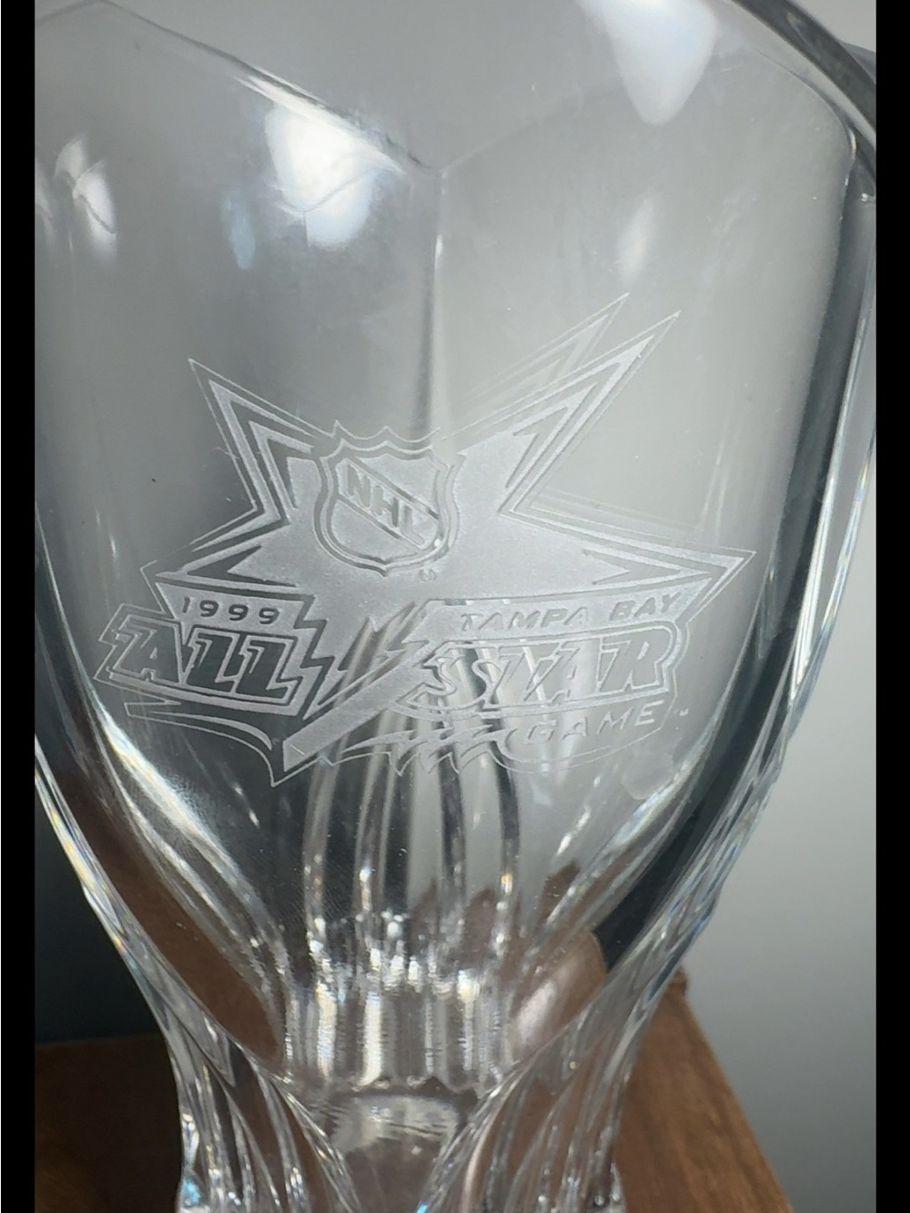 1999 NHL Clear Crystal All-Star Game Commemorative Vase
